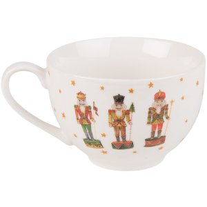 Clayre & Eef HLCKS Coffee Cup and Saucer 12x9x6 cm - Ø 14x2 cm - 200 ml