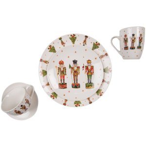 Clayre & Eef HLCKS Coffee Cup and Saucer 12x9x6 cm - Ø 14x2 cm - 200 ml