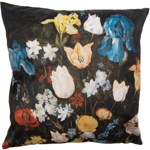 Clayre & Eef KT021.309 Cushion Cover 45x45 cm Black