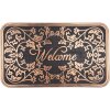 Clayre & Eef MC225 Door Mat 75x45x1 cm Copper Coloured - Black Welcome