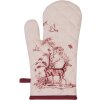 Clayre & Eef PFT44 Oven Glove 18x30 cm White - Pink