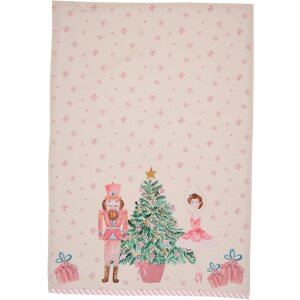 Clayre & Eef PNC42C Kitchen Towel 50x70 cm Beige - Pink