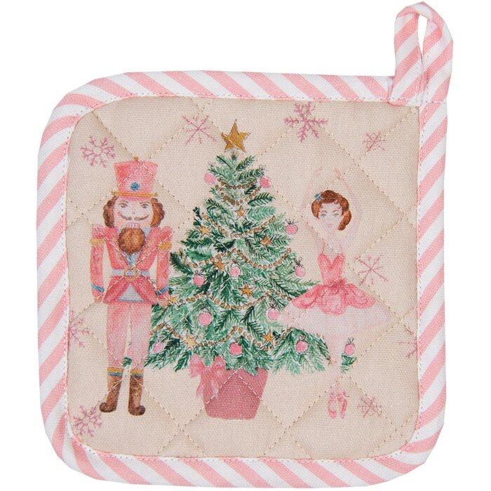 Clayre & Eef PNC45K Potholder Child 16x16 cm Beige - Pink