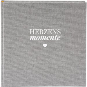 Goldbuch Photo Album Heart Moments Linum 2.0 grey 30x31...