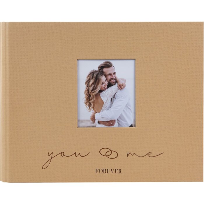 Gold Book Guest Book Forever brown 25x20 cm 100 white pages