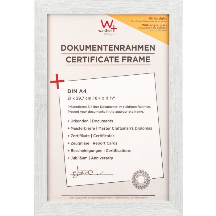 Walther Wooden Frame Fiorito 21x29,7 cm white acrylic glass