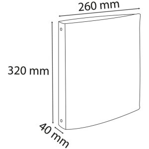 Exacompta ring binder PP laminated 4 rings 30mm 32x26cm DIN A4