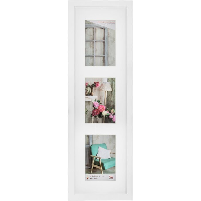 Walther Photo Gallery Picture Frame Stockholm 3 photos 10x15 cm white