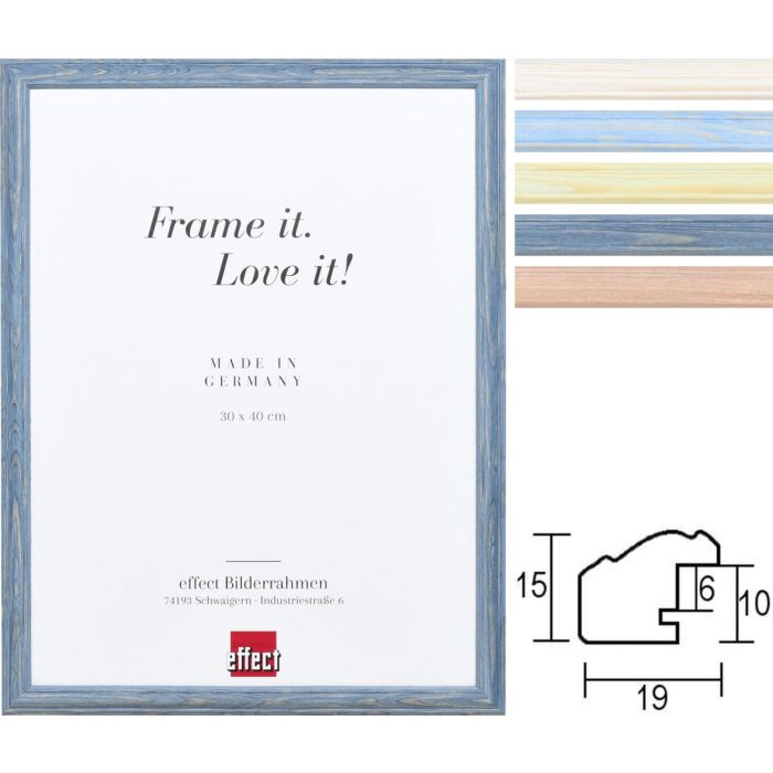 Effect wooden frame Profile 32 Special formats and glass types