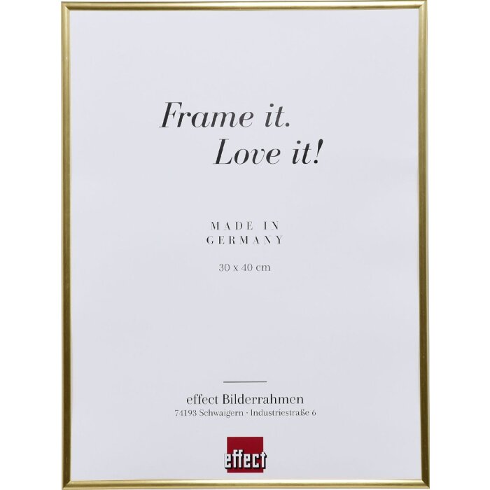 Effect plastic frame Art gold 10x15 cm clear glass