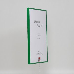 Effect plastic frame Art green 10x15 cm clear glass