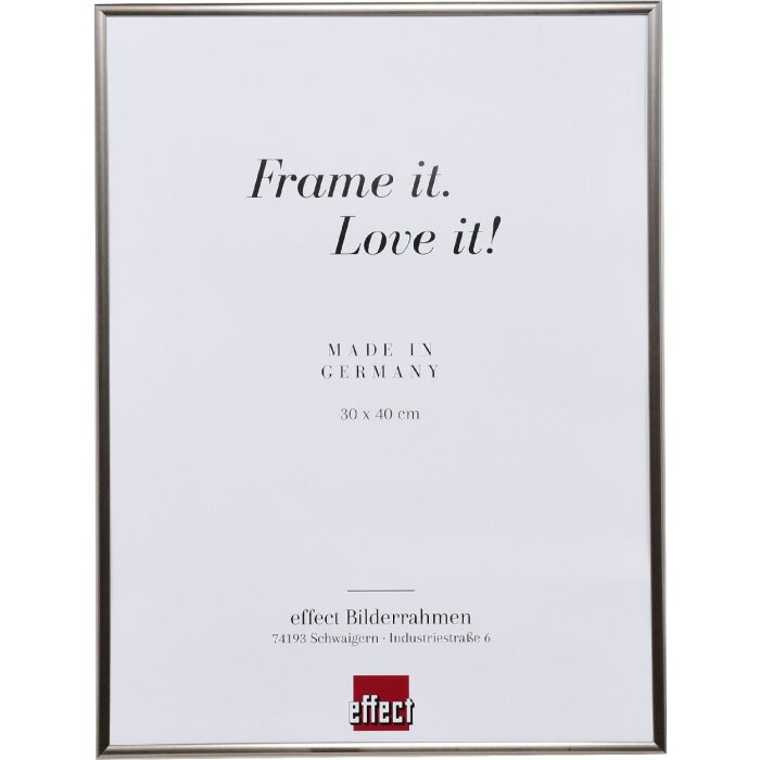 Effect plastic frame Art platinum 10x15 cm clear glass