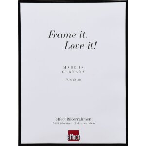 Effect plastic frame Art black 18x24 cm clear glass