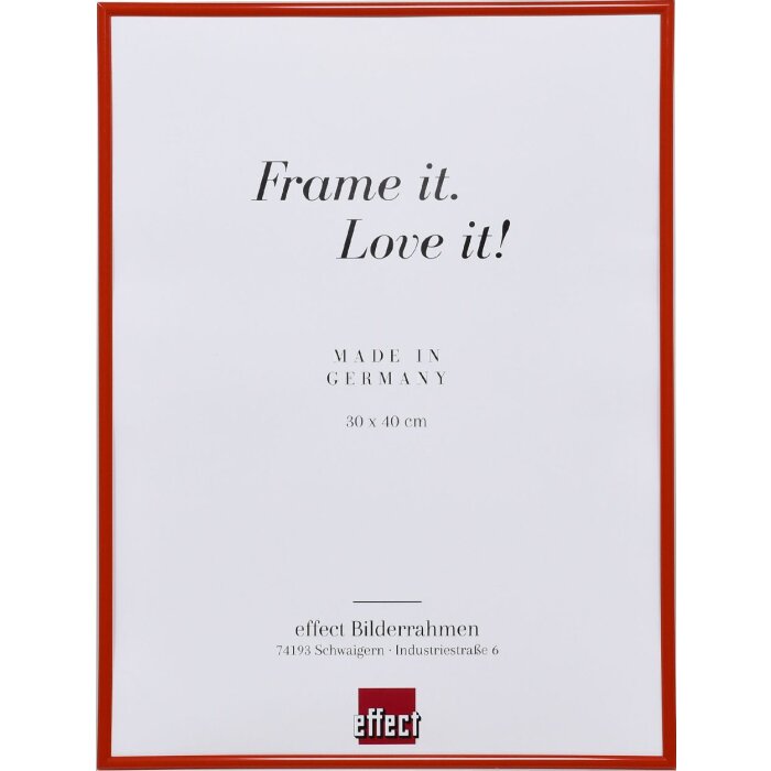 Effect plastic frame Art red 18x24 cm clear glass