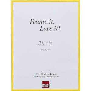 Effect plastic frame Art yellow 18x24 cm clear glass