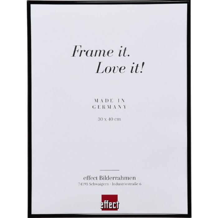 Effect plastic frame Art black 18x27 cm clear glass