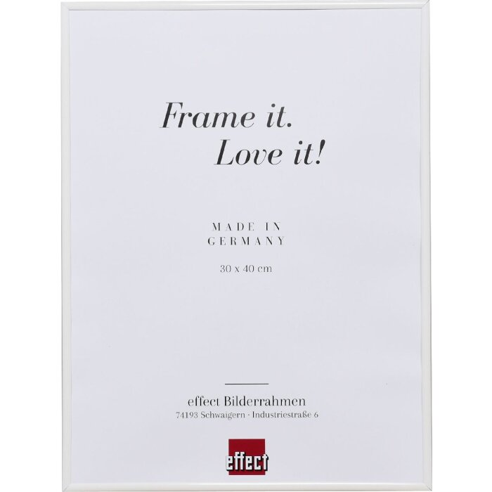 Effect plastic frame Art white 20x28 cm clear glass