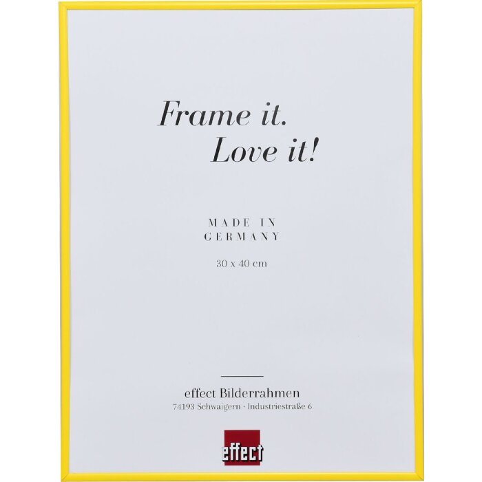 Effect plastic frame Art yellow 25x80 cm clear glass