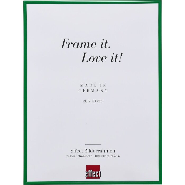 Effect plastic frame Art green 30x45 cm clear glass