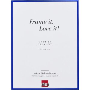 Effect aluminium picture frame 18x24 cm blue clear glass...