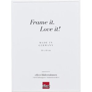 Effect aluminium picture frame 18x27 cm white clear glass...