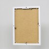 Effect aluminium picture frame 18x27 cm white clear glass MDF back wall stand