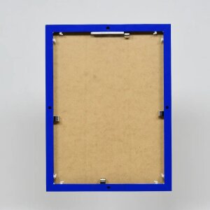 Effect aluminium frame 18x27 cm blue clear glass MDF back panel portrait landscape format