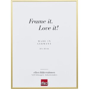 Effect aluminium picture frame 18x27 cm gold clear glass...