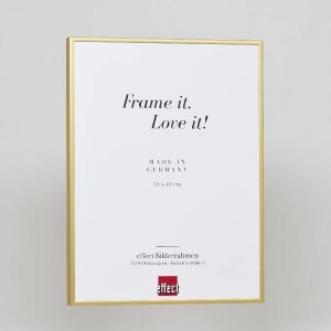 Effect aluminium picture frame 18x27 cm gold clear glass portrait and landscape format