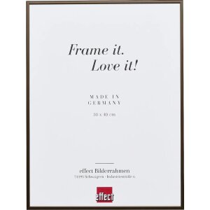 Effect aluminium picture frame 18x27 cm bronze clear...