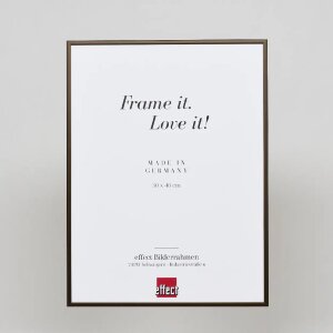 Effect aluminium picture frame 18x27 cm bronze clear glass portrait landscape format