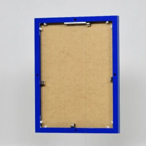 Effect aluminium picture frame Quadro 20x25 cm blue clear glass portrait- landscape format