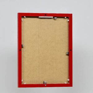 Effect aluminium picture frame Quadro 23x70 cm red clear glass MDF back panel