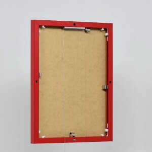 Effect aluminium picture frame Quadro 23x70 cm red clear glass MDF back panel