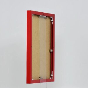 Effect aluminium picture frame Quadro 23x70 cm red clear glass MDF back panel