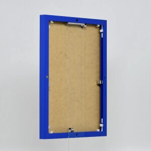 Effect aluminium picture frame Quadro 23x70 cm blue clear glass portrait and landscape format