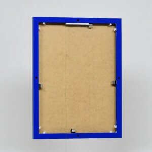 Effect aluminium picture frame Quadro blue 24x30 cm clear glass portrait- landscape format