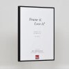 Effect aluminium picture frame Quadro 24x30 cm black clear glass MDF back panel