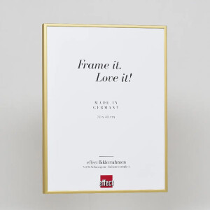 Effect aluminium picture frame Quadro 25x70 cm gold clear glass MDF back panel