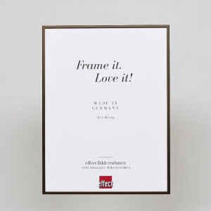 Effect aluminium picture frame Quadro 25x70 cm bronze clear glass portrait landscape format