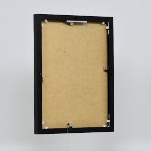 Effect aluminium picture frame Quadro 30x30 cm black clear glass