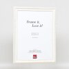 Effect Wooden Baroque Frame Profile 37 white 10x10 cm Normal Glass