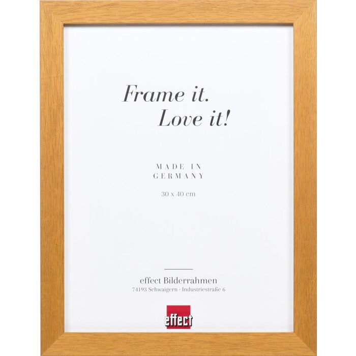 Effect Wooden Picture Frame Profile 52 Oak Coloured 10x10 cm Normal Glass