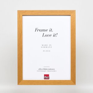 Effect Wooden Picture Frame Profile 52 Oak Coloured 10x10 cm Normal Glass