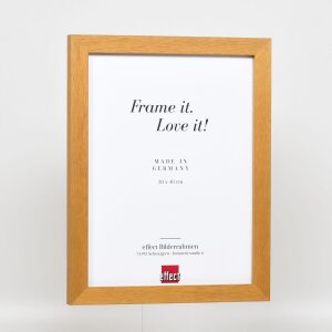 Effect Wooden Picture Frame Profile 52 Oak Coloured 10x10 cm Normal Glass