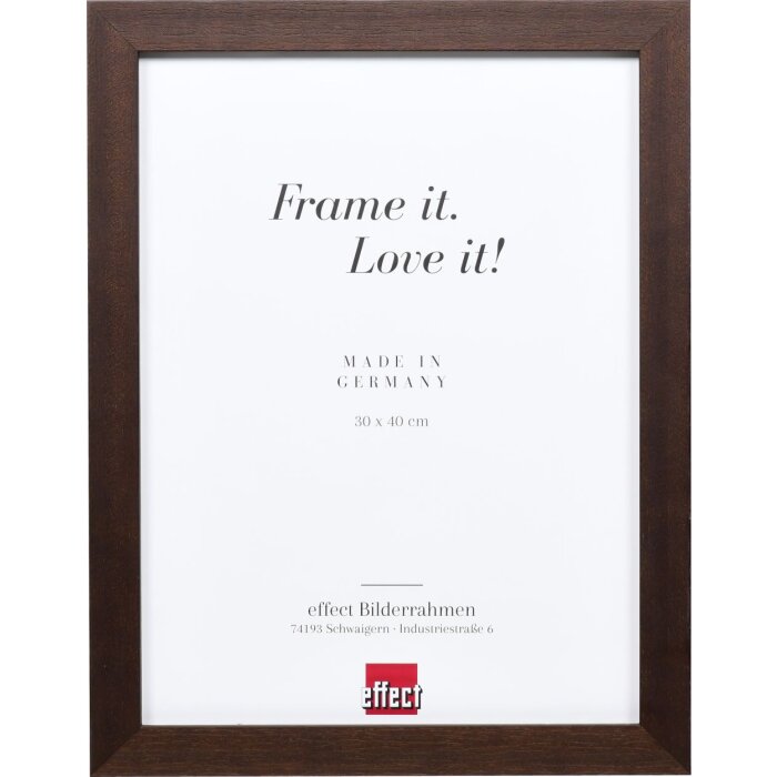 Effect Wooden Picture Frame Profile 52 dark brown 18x24 cm normal glass