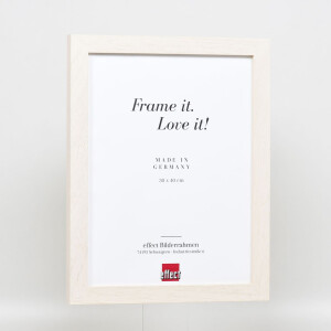 Effect Wooden Picture Frame Profile 52 white 18x27 cm Normal Glass