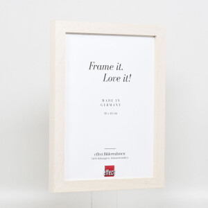 Effect Wooden Picture Frame Profile 52 white 18x27 cm Normal Glass