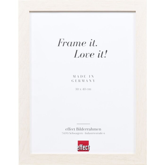 Effect Wooden Picture Frame Profile 52 white 20x20 cm Normal Glass