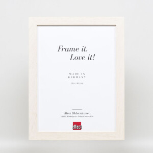 Effect Wooden Picture Frame Profile 52 white 20x25 cm Normal Glass